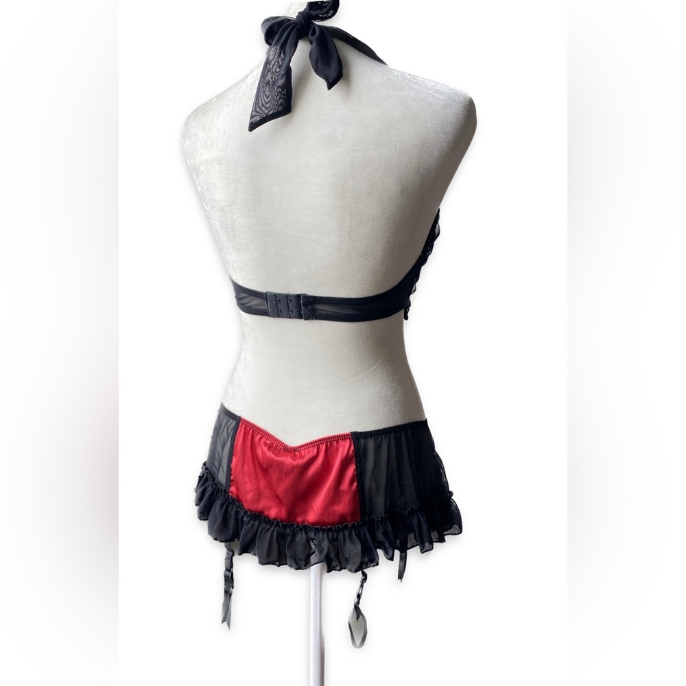NWOT Y2K Black & Red Lingerie Set - Picture 2 of 9